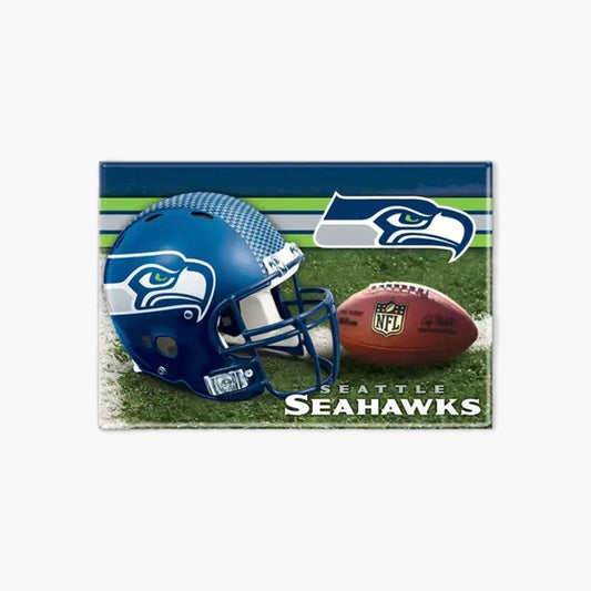 Seattle Seahawks 2.5" x 3.5" Helmet & Football Magnet