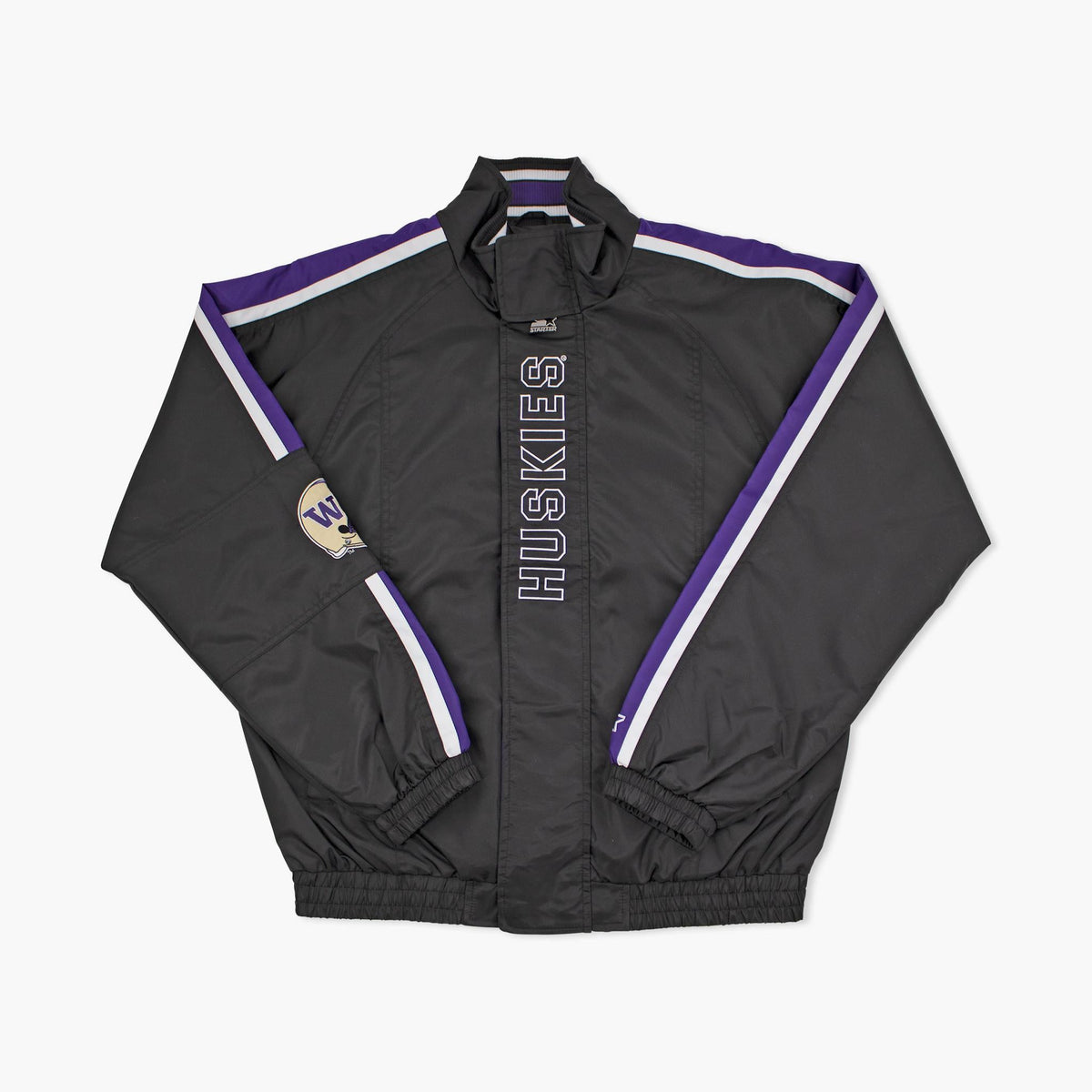 Washington Huskies Starter Black Nylon Jacket