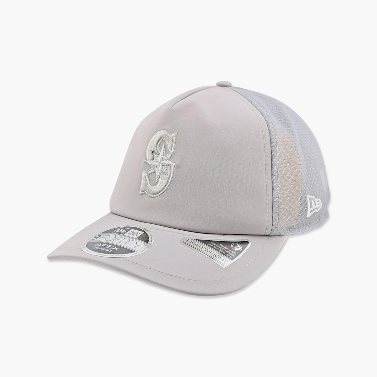 Seattle Mariners 2026 Batting Practice Grey Apex Trucker Hat