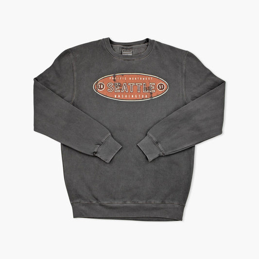 Heartbreak Hotel Washed Black Seattle Crewneck