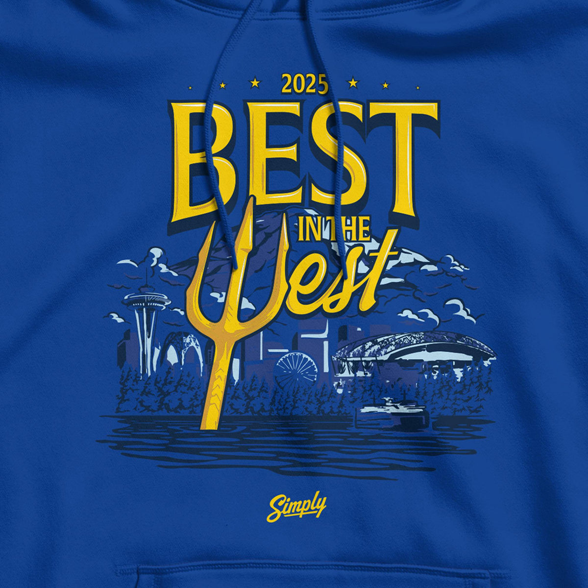 Best In the West 2025 Seattle Baseball Royal Hoodie