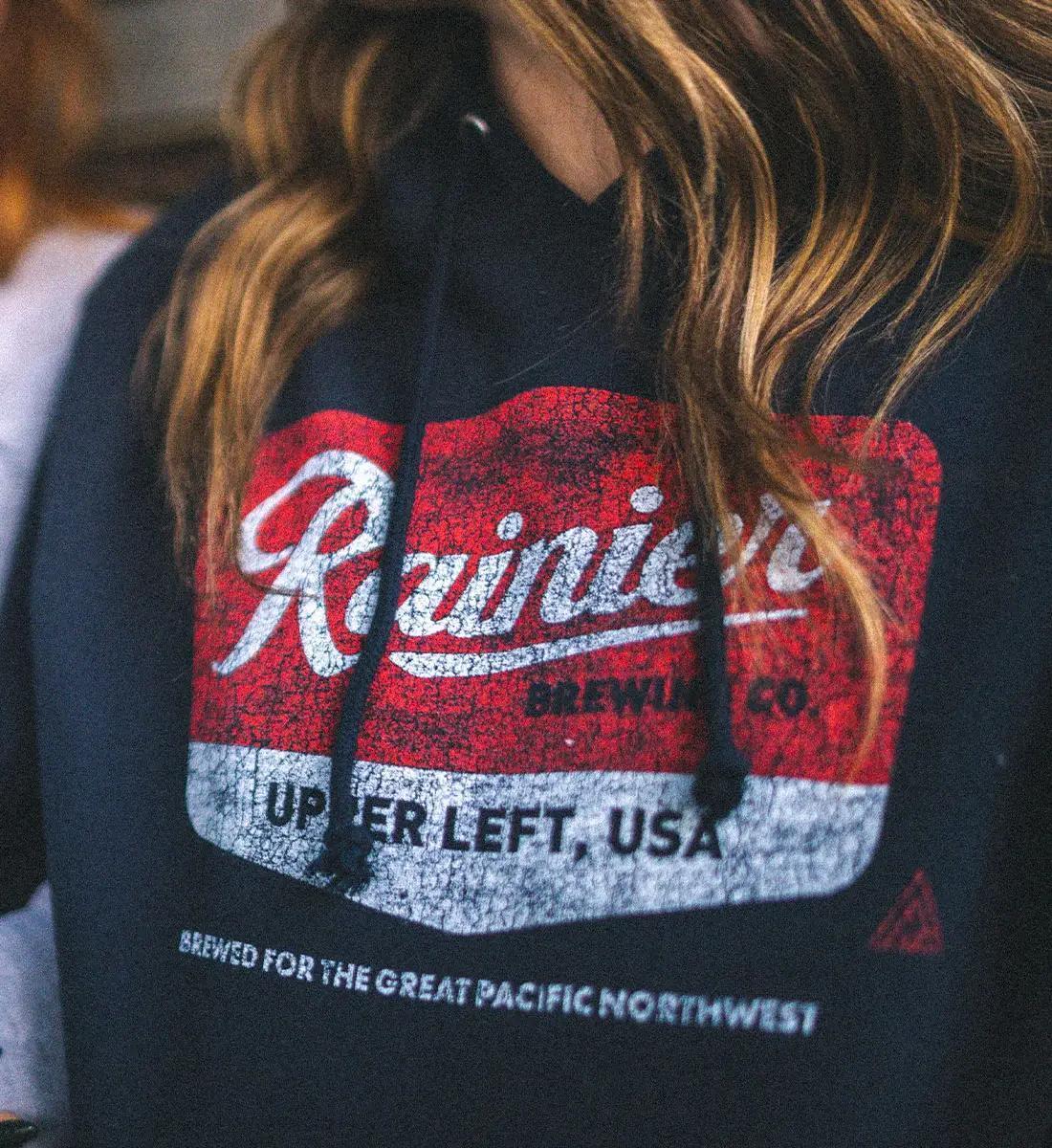 Rainier Beer Navy Brewmaster Fleece Hoodie