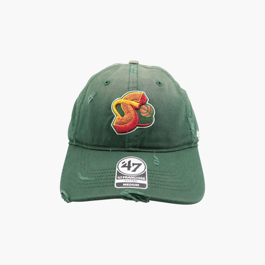 Seattle SuperSonics Well Worn Orbit Logo Fitted Hat