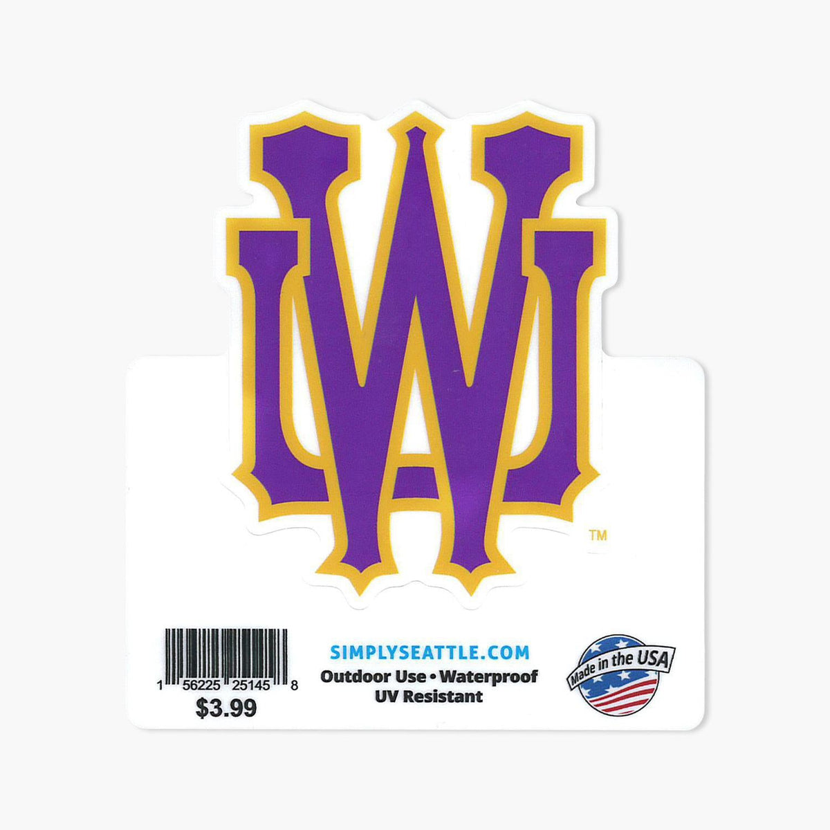Washington Huskies Vintage Interlock Sticker