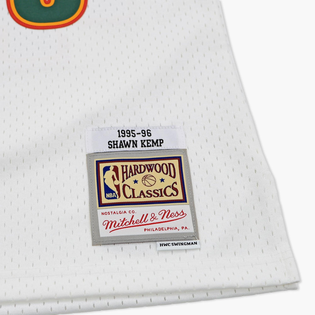 Seattle SuperSonics Shawn Kemp 1996 White Swingman Jersey