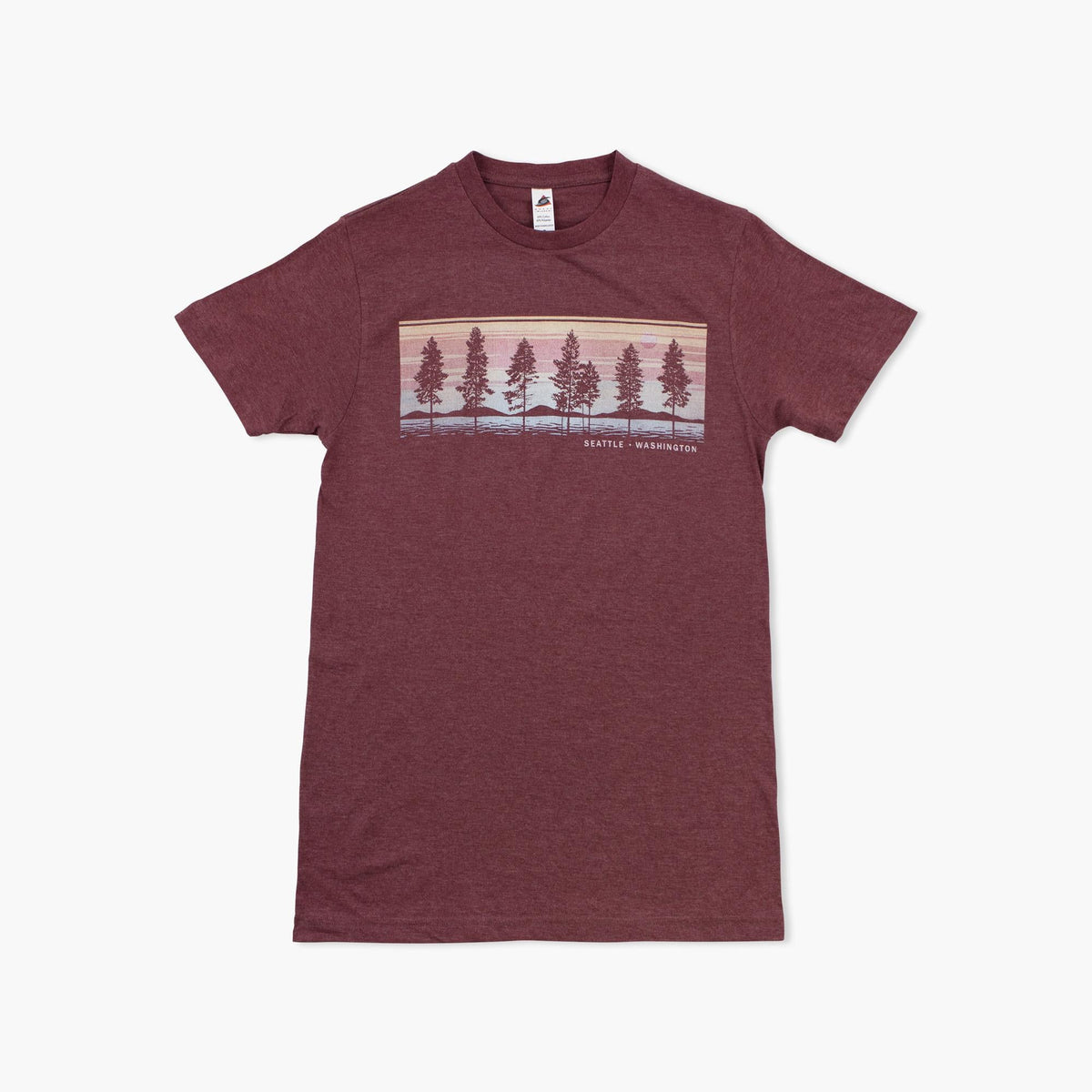 Plan Sea Burgundy Heather Seattle T-Shirt