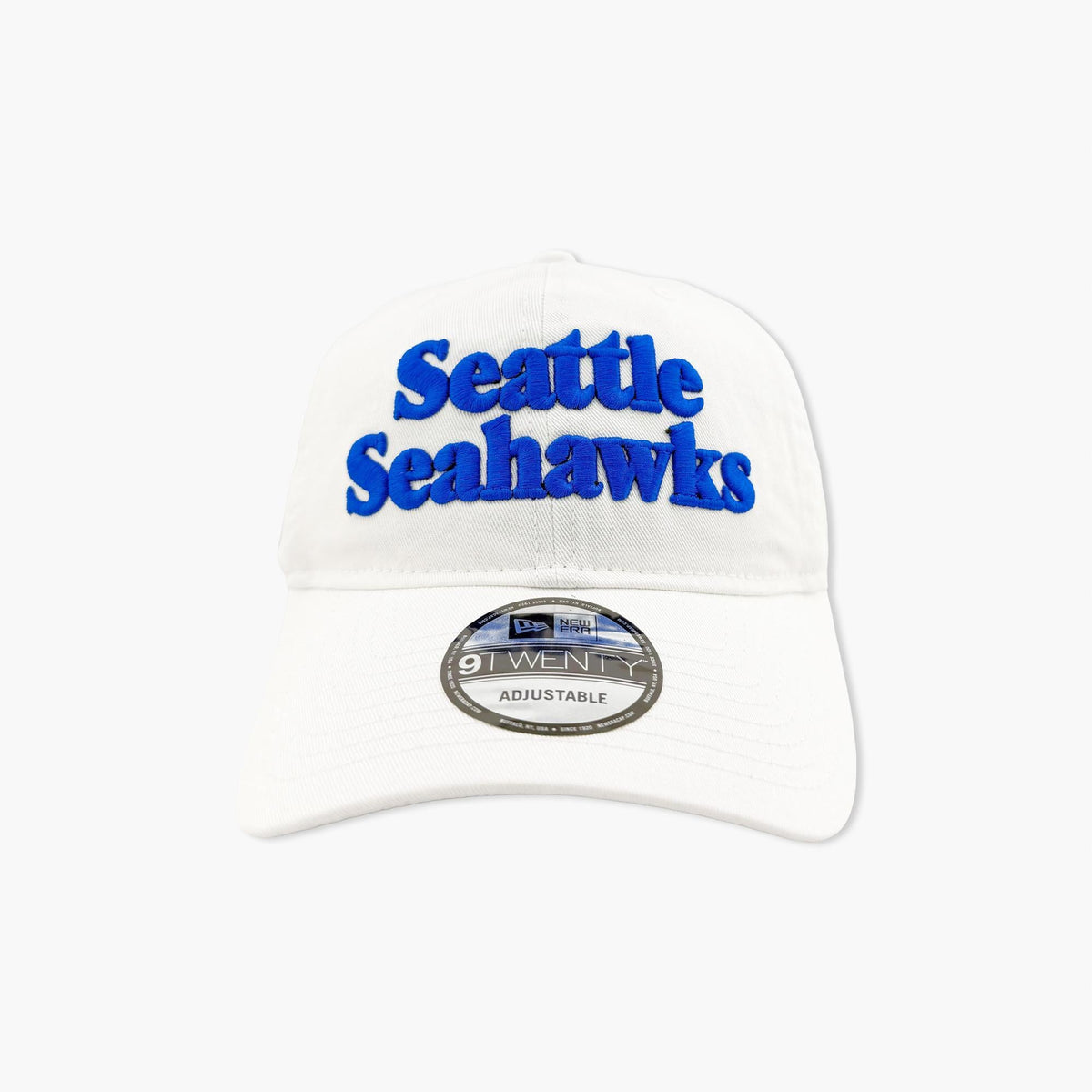 Seattle Seahawks 1980's Sideline White Adjustable Hat