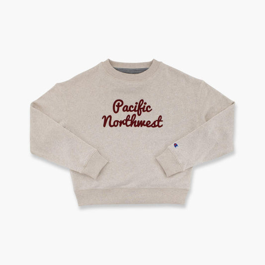 Pacific Northwest Applique Pebblestone Triumph Womens Crewneck