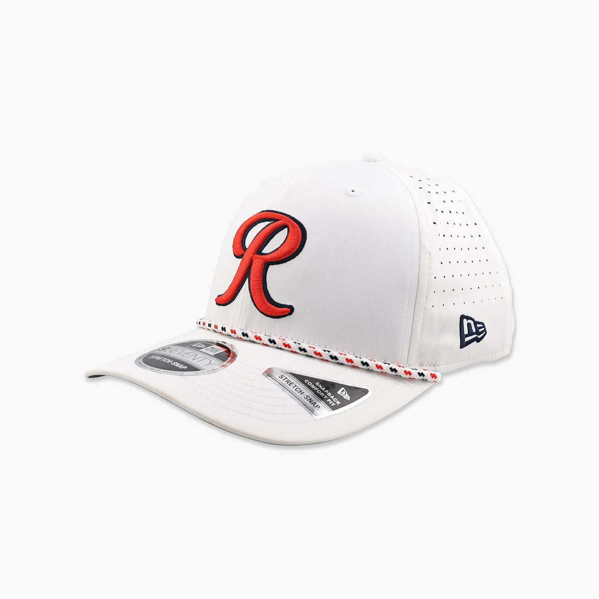 Rainiers White Performance Stretch Snapback