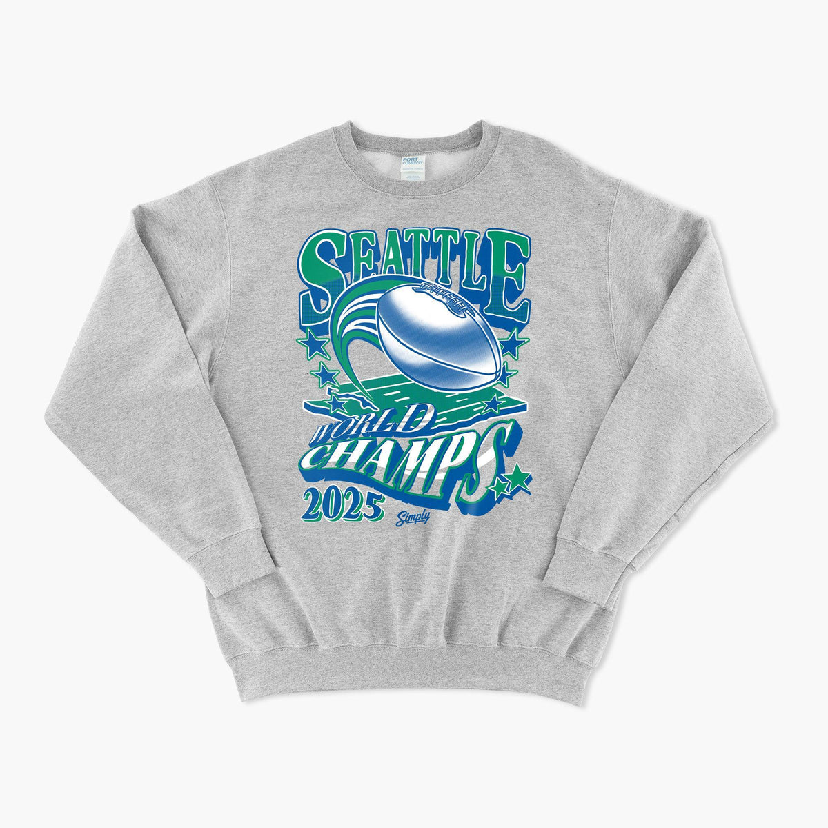Evergreen State Legends 2025 World Champions Grey Crewneck - Youth