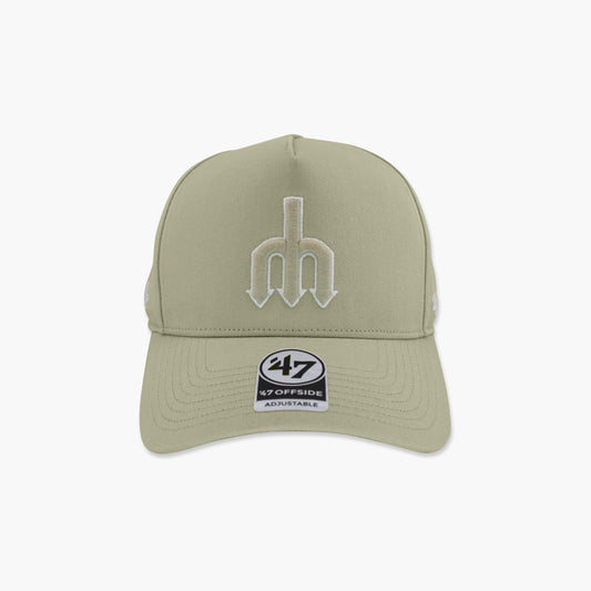 Seattle Mariners Trident Logo System Grey Offsides Snapback