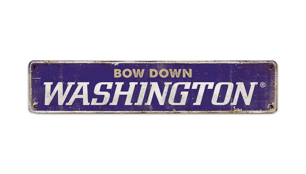 Washington Huskies: Bow Down - Hardboard Plaque