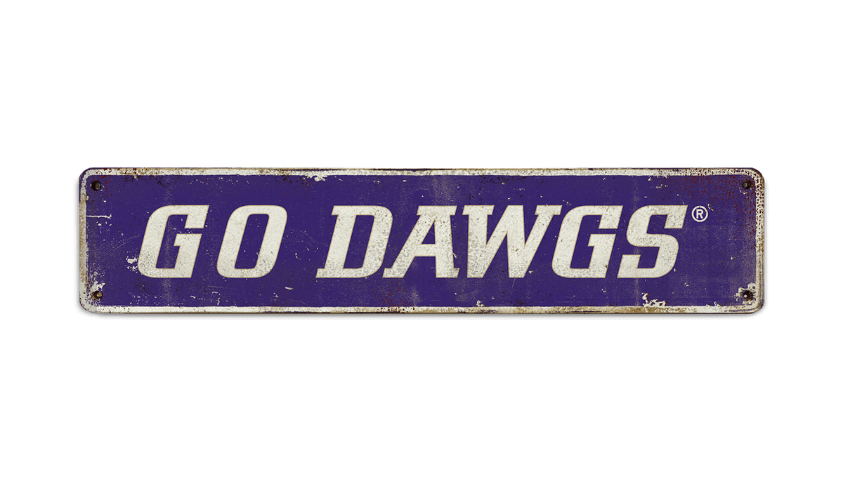 Washington Huskies: Go Dawgs - Hardboard Plaque