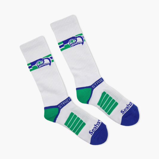 Seattle Seahawks White Throwback Socks