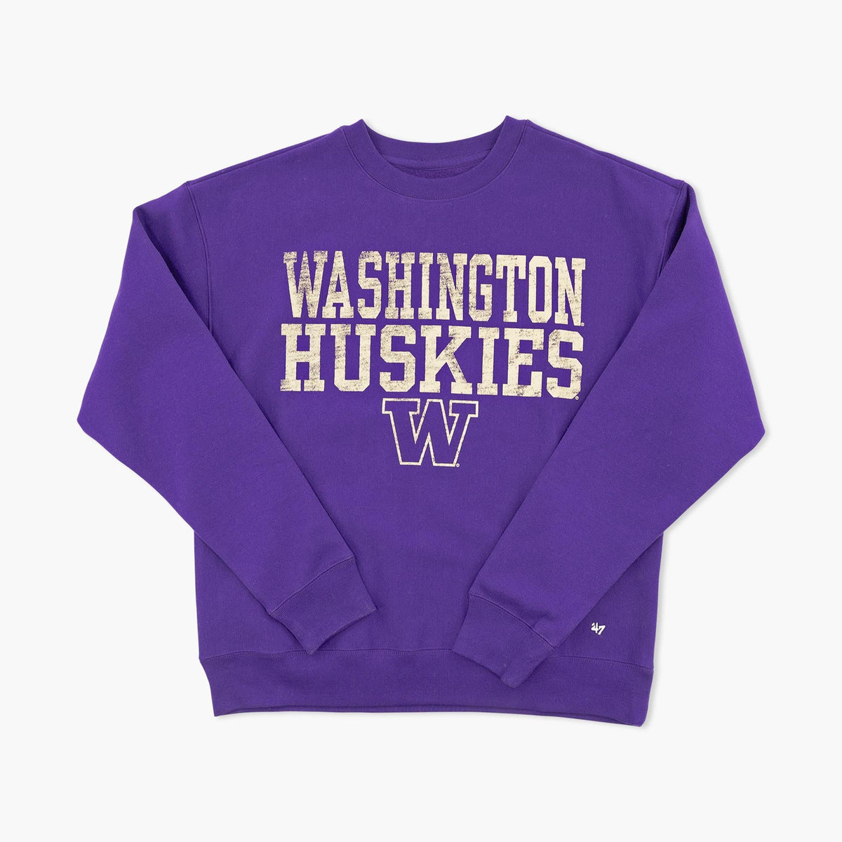 Washington Huskies Campus Stack Foundation Purple Crewneck
