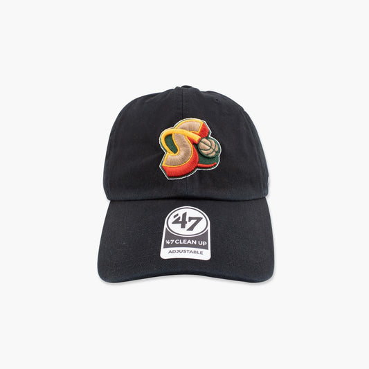 Seattle SuperSonics Black Orbit Logo Clean Up Adjustable Hat