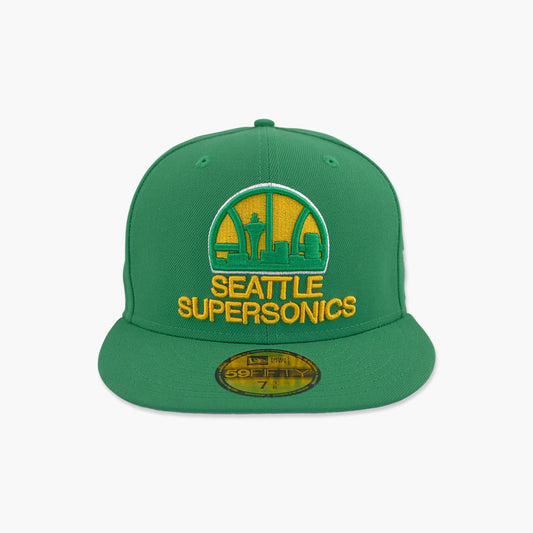 Seattle SuperSonics Green Skyline Fitted Hat