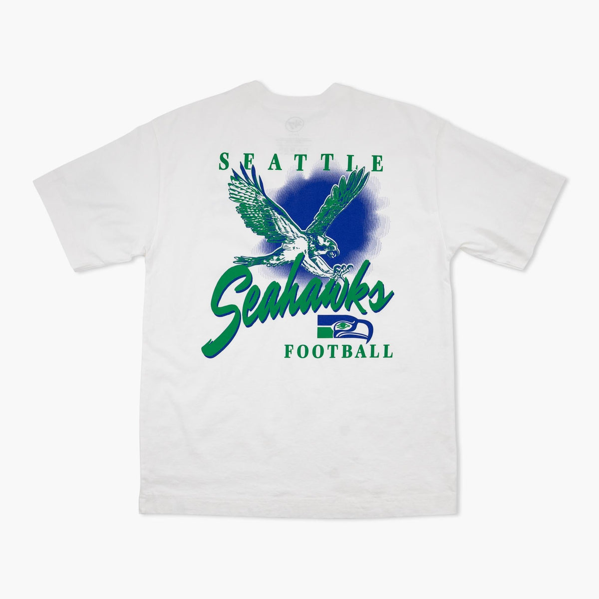 Seattle Seahawks White Throwback KO Illustrated Foundation T-Shirt