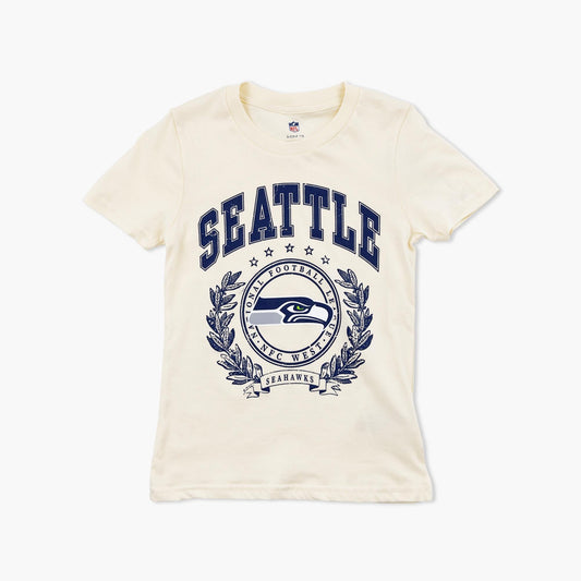 Seattle Seahawks Cream Olympian Youth Girls T-Shirt