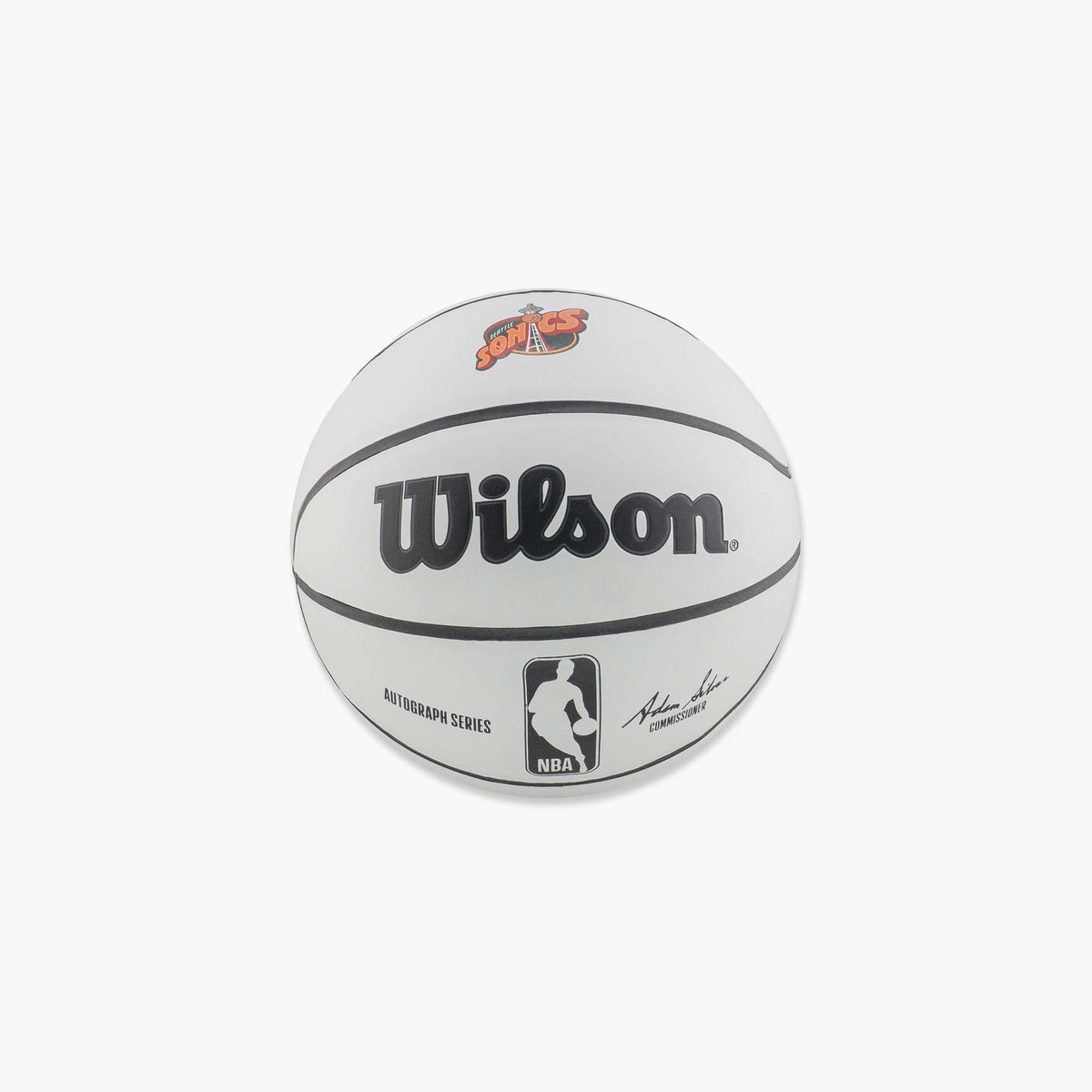 Seattle SuperSonics Space Needle Logo Autograph Mini Basketball