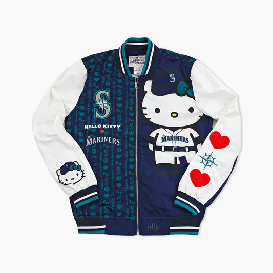 Seattle Mariners Hello Kitty Navy Satin Jacket