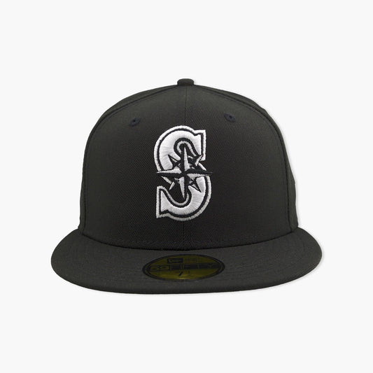 Seattle Mariners Dark Seas Black Fitted Hat