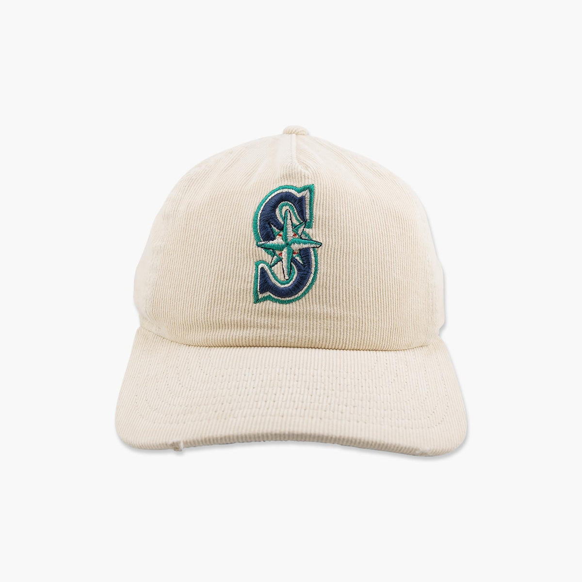 Seattle Mariners Cream Corduroy Unstructured Snapback