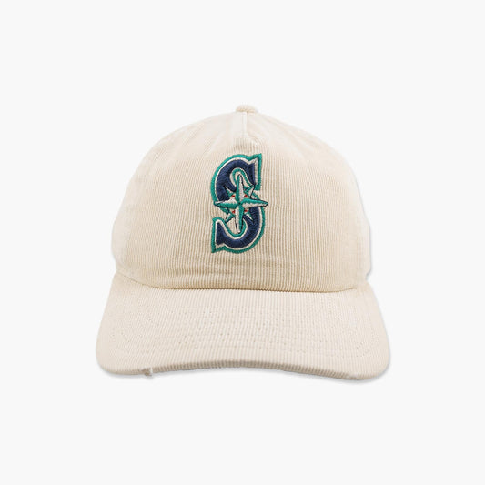 Seattle Mariners Cream Corduroy Unstructured Snapback