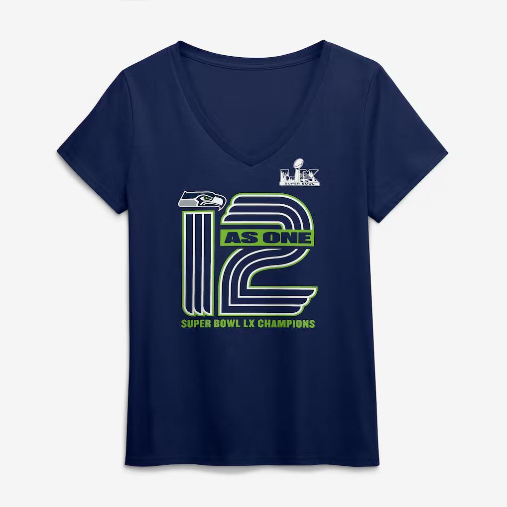 Seattle Seahawks On Top Super Bowl Champions Navy T-Shirt - Youth Girls