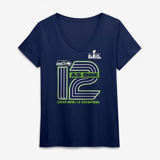 Seattle Seahawks On Top Super Bowl Champions Navy T-Shirt - Youth Girls