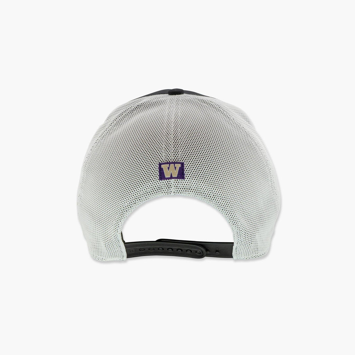 Washington Huskies Black Downburst Mesh Hitch Snapback