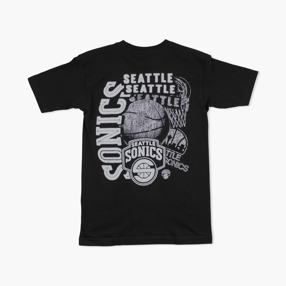 Seattle SuperSonics Overlap Black T-Shirt
