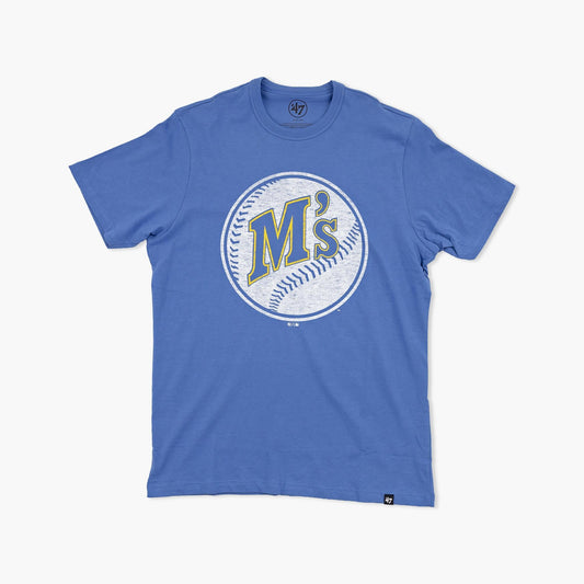 Seattle Mariners Cadet Blue Baseball Logo T-Shirt