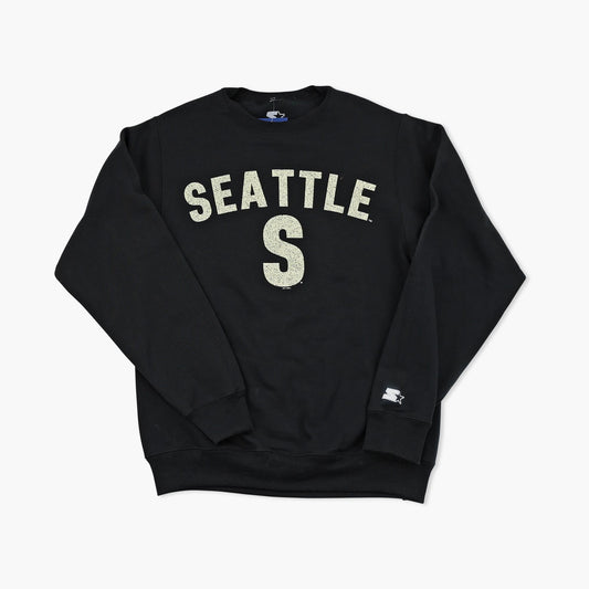 Seattle Mariners Steelheads Black Wordmark Starter Crewneck