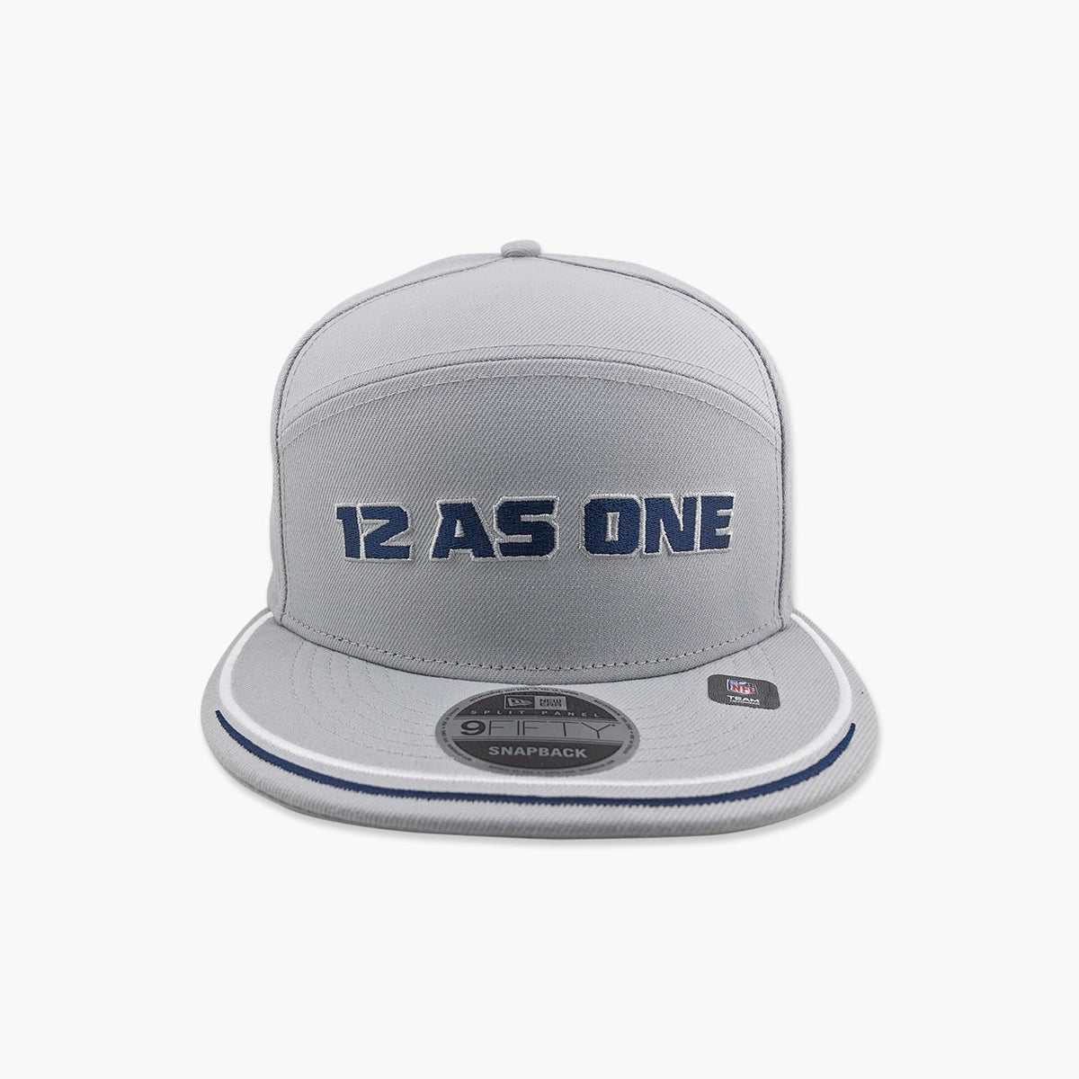 Seattle Seahawks Grey 12 As One Split Panel Snapback