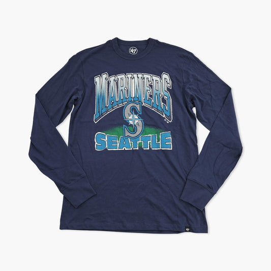 Seattle Mariners Vintage Arch Navy Long-Sleeve T-Shirt