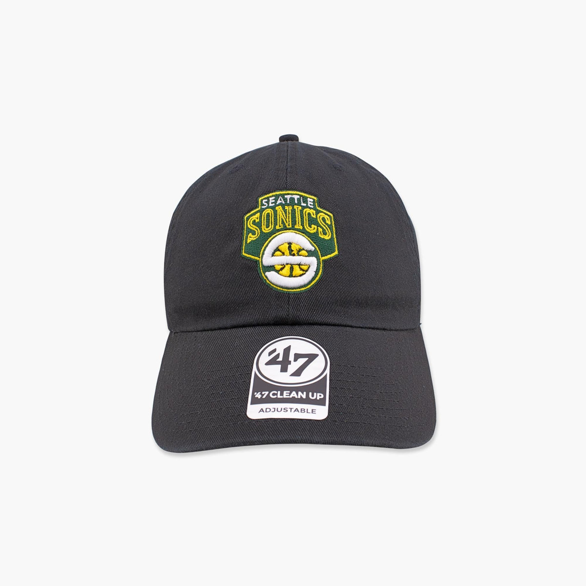 Seattle SuperSonics Black "S" Logo Clean Up Adjustable Hat