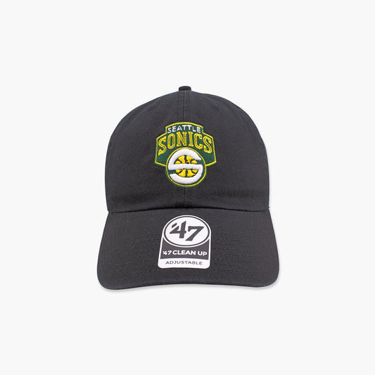 Seattle SuperSonics Black "S" Logo Clean Up Adjustable Hat