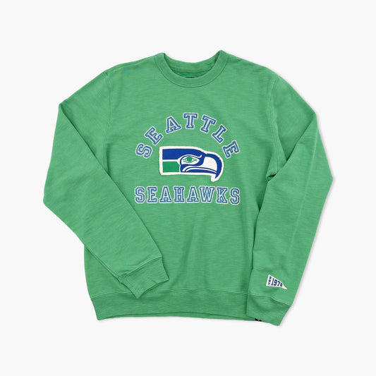 Seattle Seahawks Kelly Green Throwback French Terry Crewneck