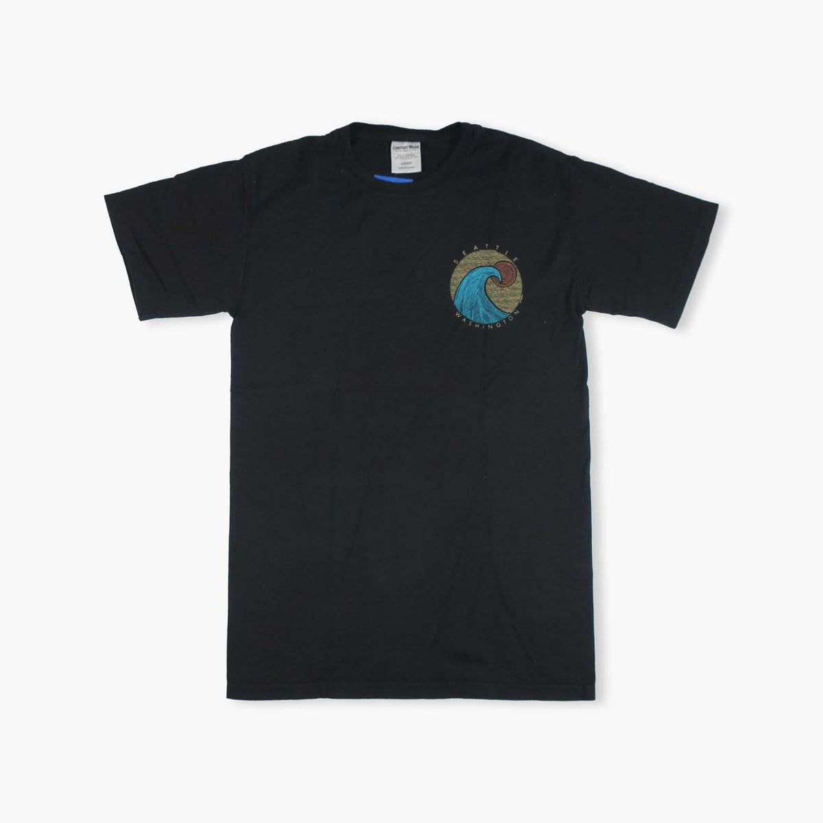 Wave Cut Black T-Shirt