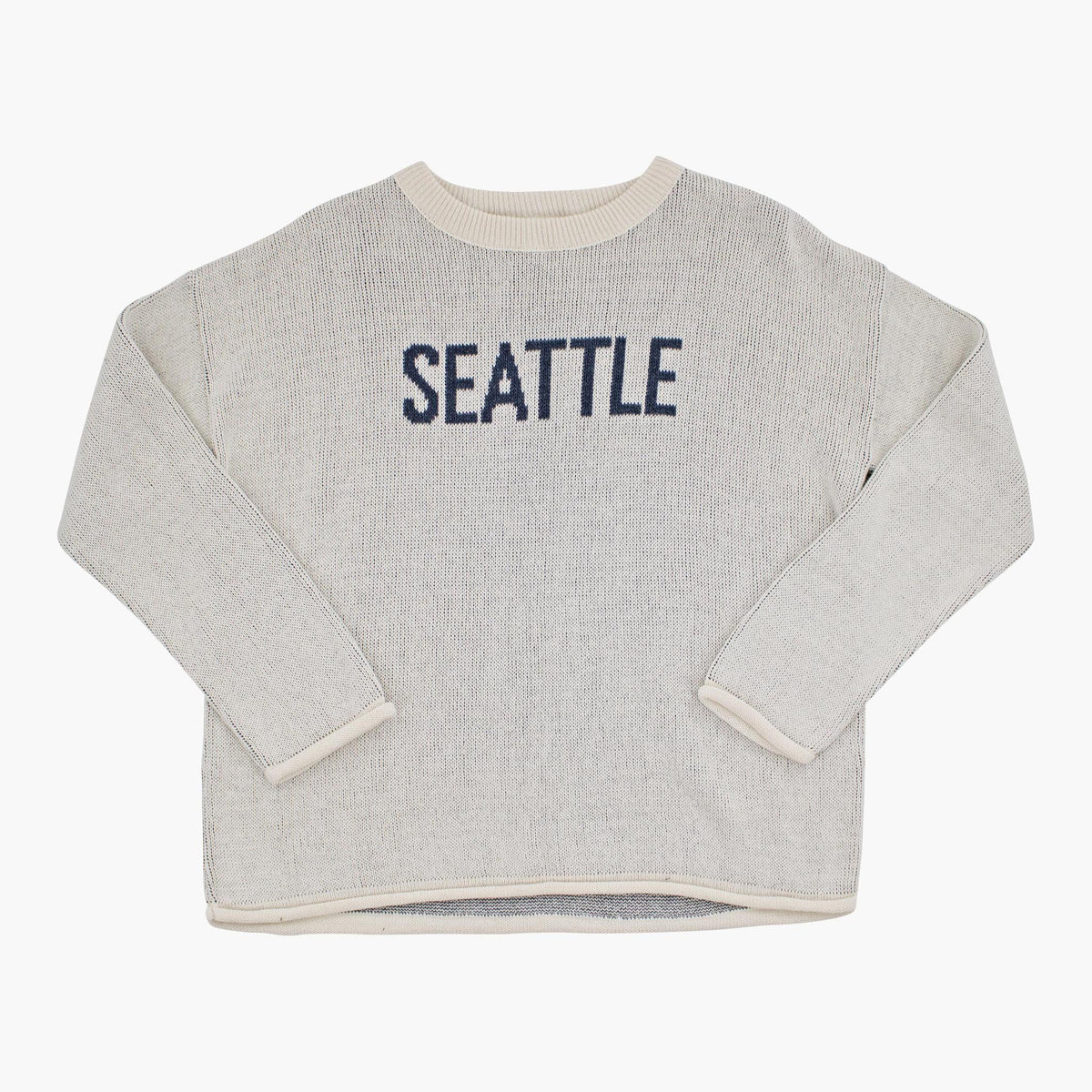 Seattle Women's Town Pride Natural/Jeans Boxy Wool Sweater
