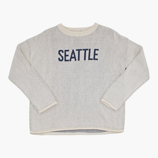 Seattle Women's Town Pride Natural/Jeans Boxy Wool Sweater