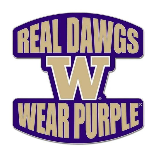 Washington Huskies Real Dawgs Wear Purple Enamel Pin