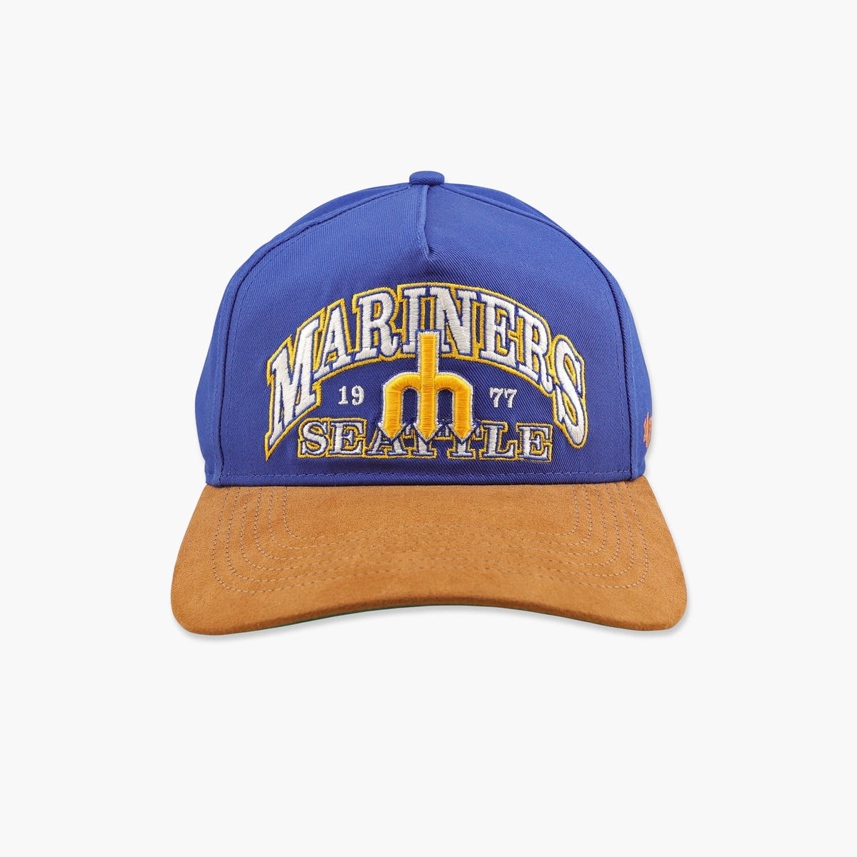 Seattle Mariners Royal Break Wood Suede Bill Hitch Snapback