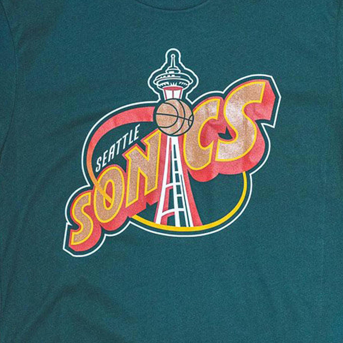 Seattle SuperSonics Space Needle Logo Dark Green Premium T-Shirt