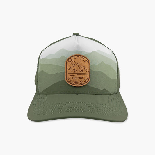 Wild By Nature Green Faded Ranges Seattle Snapback
