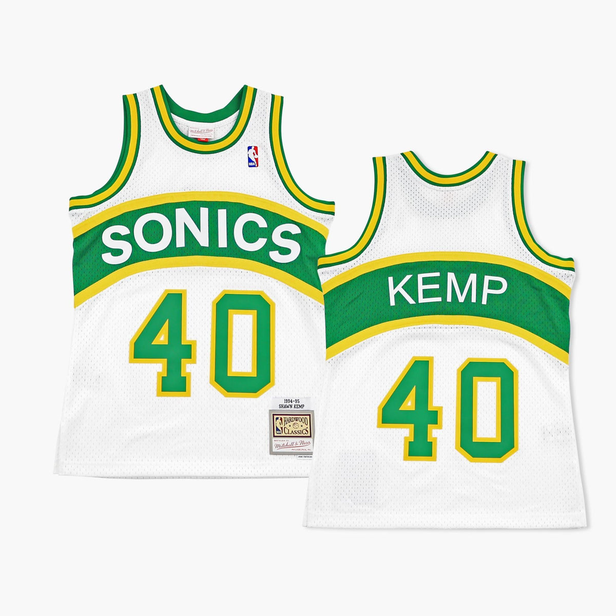 Seattle SuperSonics Shawn Kemp 1994 White Swingman Jersey