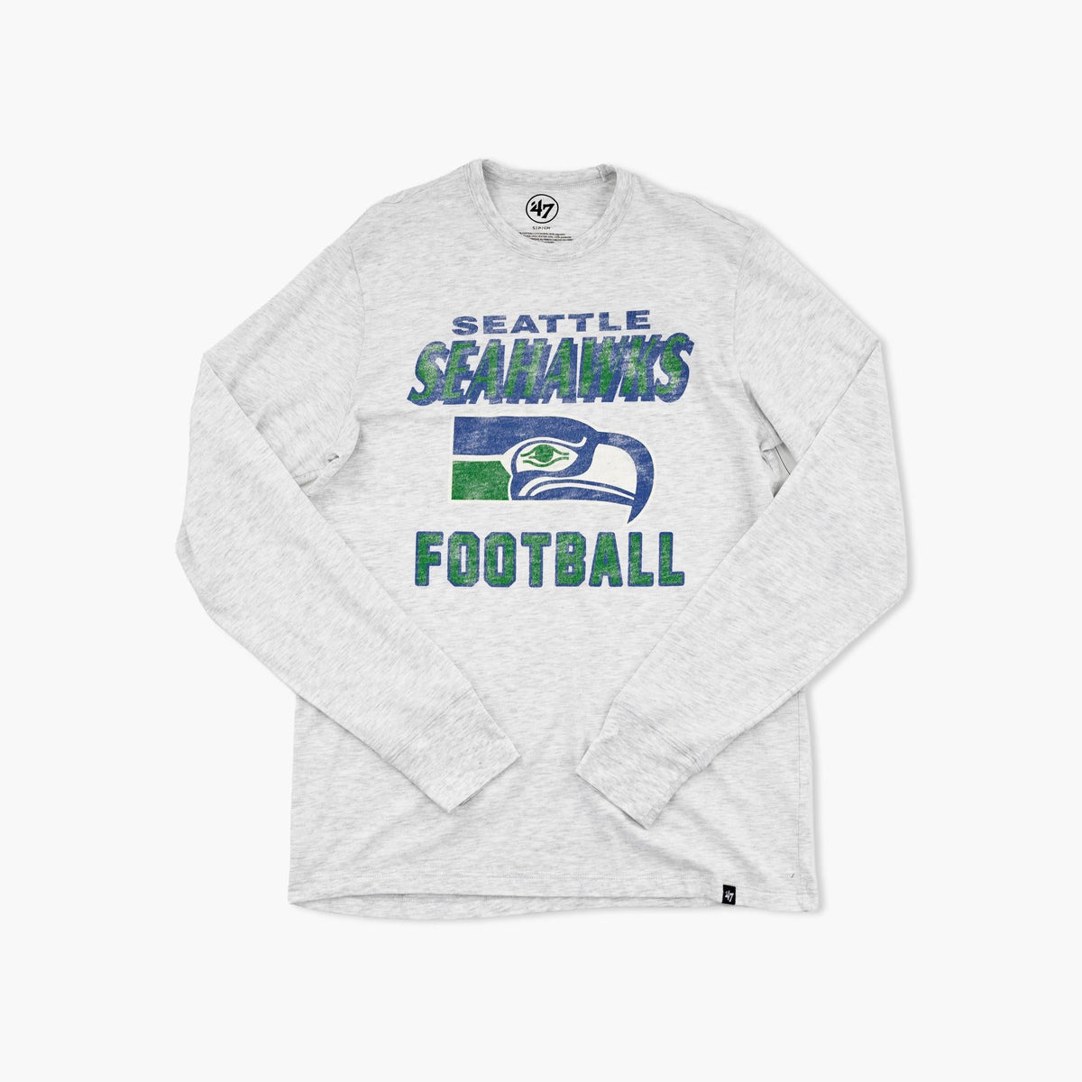 Seattle Seahawks Relay Grey Throwback Dozer Franklin Long Sleeve