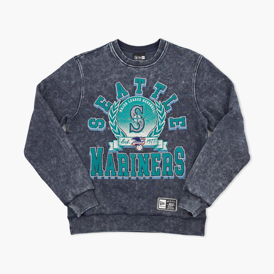 Seattle Mariners Navy 1977 Laurel Crest Crewneck