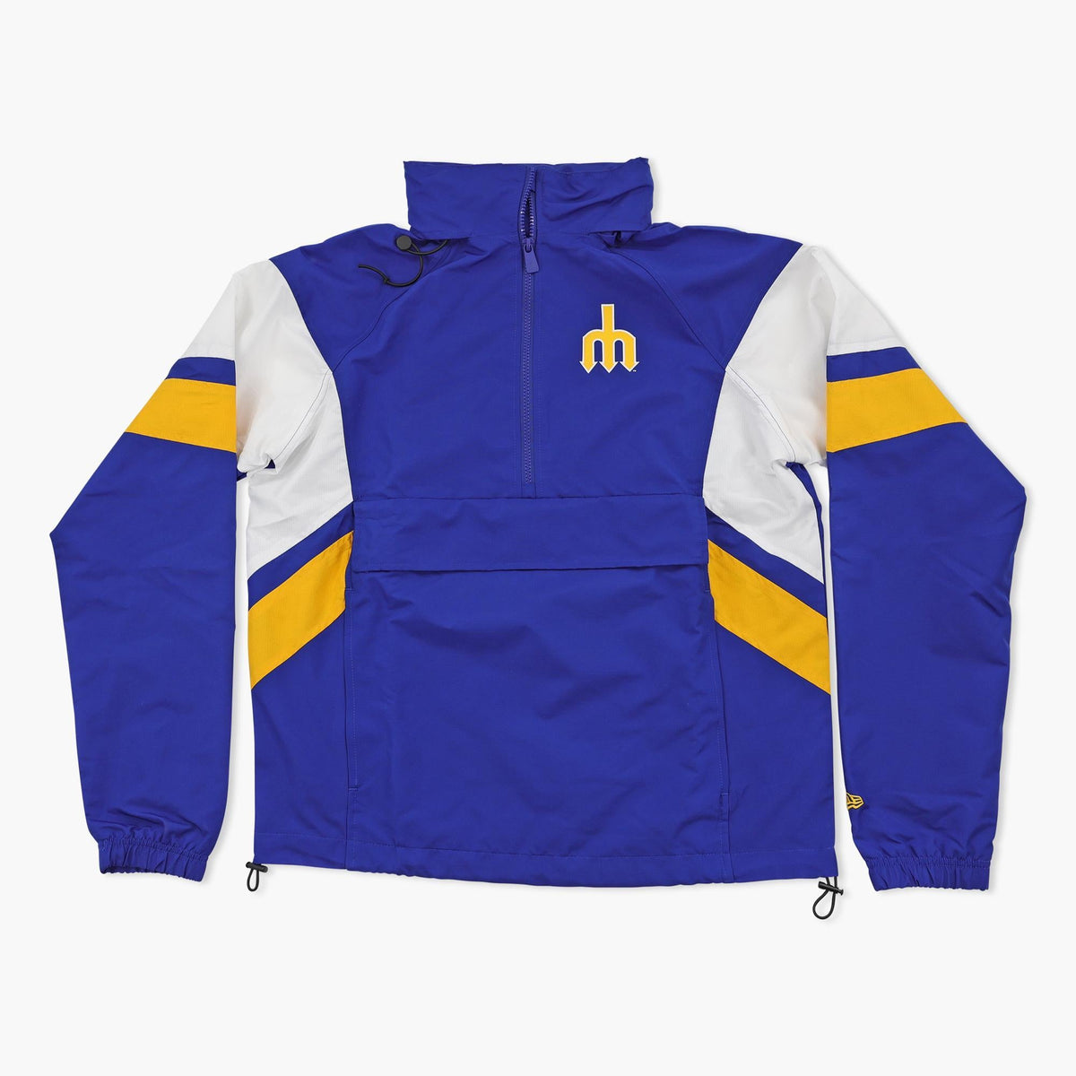 Seattle Mariners Royal & Gold Stowaway 1/2 Zip Windbreaker